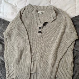 Grey Button Up Sweater